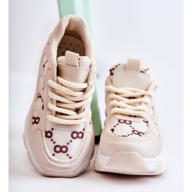 FR1 Deportivas Infantiles Beige Dalia marrón 5