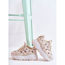 FR1 Deportivas Infantiles Beige Dalia marrón 6