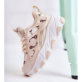 FR1 Deportivas Infantiles Beige Dalia marrón 7