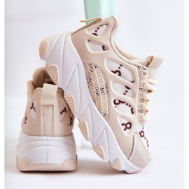 FR1 Deportivas Infantiles Beige Dalia marrón 9