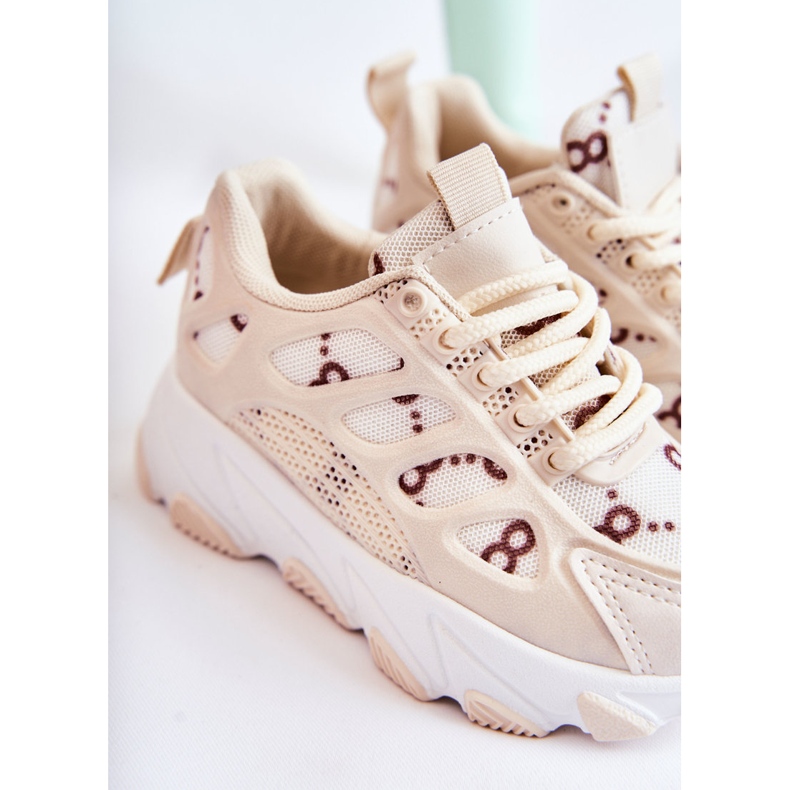 FR1 Deportivas Infantiles Beige Dalia marrón 1