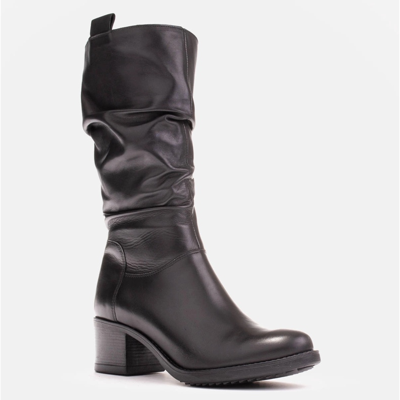 Marco Shoes Botas de piel de mujer Marco negro 1