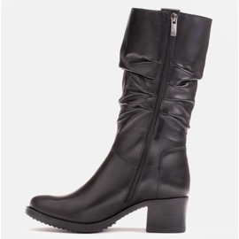 Marco Shoes Botas de piel de mujer Marco negro 3