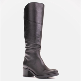 Marco Shoes Botas de piel de mujer Marco negro 1