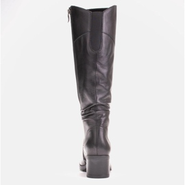 Marco Shoes Botas de piel de mujer Marco negro 4