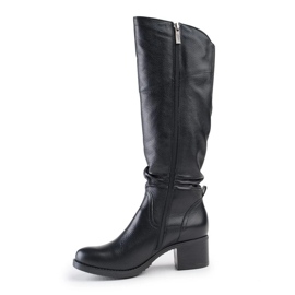 Marco Shoes Botas negras de piel natural negro 1