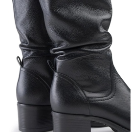 Marco Shoes Botas negras de piel natural negro 3