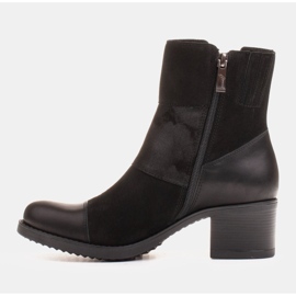 Marco Shoes Botas de mujer cómodas en combinación de piel flor y nubuck negro 4