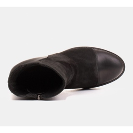 Marco Shoes Botas de mujer cómodas en combinación de piel flor y nubuck negro 6