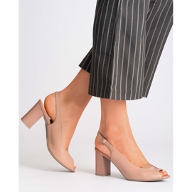 Marco Shoes 1177P sandalias rosas con dorado rosado 2