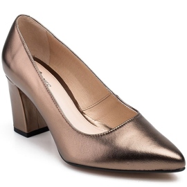 Marco Shoes 1066P Marco Zapatos metalizados marrón 1