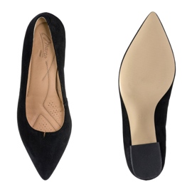 Marco Shoes Zapatos de ante negro 1038P, tacón de acero 3