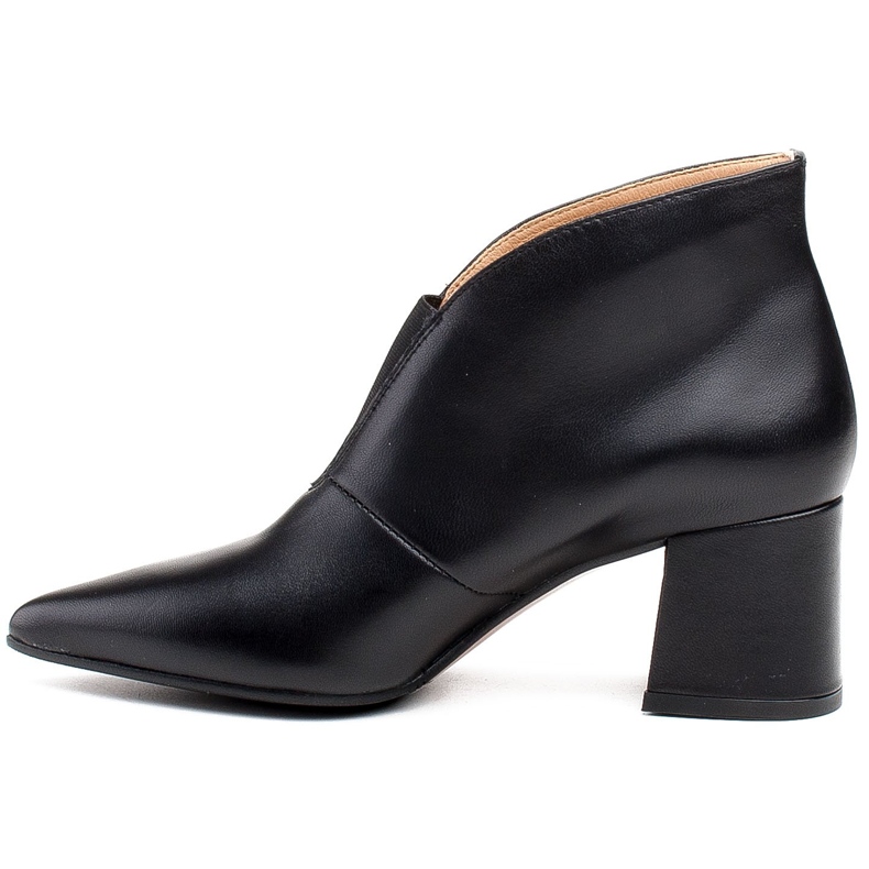 Marco Shoes Botines 1460B slim de piel negra con parte superior de goma negro 2