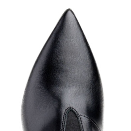 Marco Shoes Botines 1460B slim de piel negra con parte superior de goma negro 4