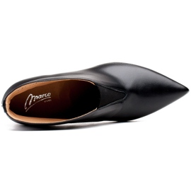 Marco Shoes Botines 1460B slim de piel negra con parte superior de goma negro 5