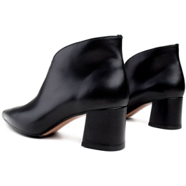 Marco Shoes Botines 1460B slim de piel negra con parte superior de goma negro 7