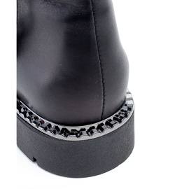 Marco Shoes Botas altas con goma y cadena negro 7
