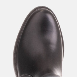 Marco Shoes Botas altas con goma y cadena negro 5