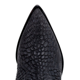 Marco Shoes Marco boots 1408K botas vaqueras con motivo animal negro 5