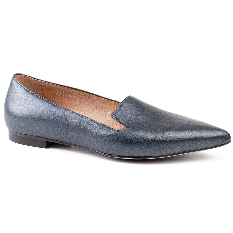 Marco Shoes Lords de piel flor lisa grafito gris 1