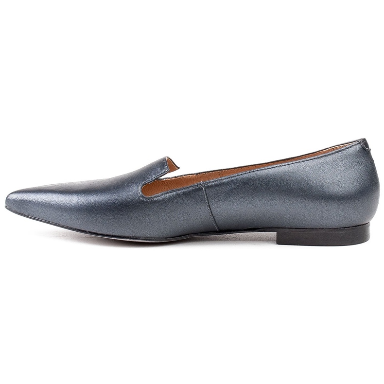 Marco Shoes Lords de piel flor lisa grafito gris 2