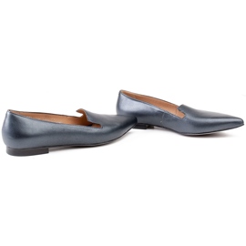 Marco Shoes Lords de piel flor lisa grafito gris 3