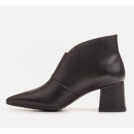 Marco Shoes Botines 1460B slim de piel negra con parte superior de goma negro 2