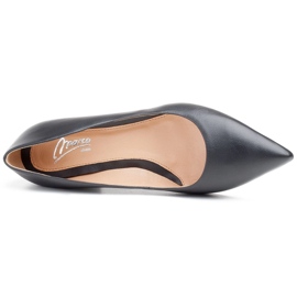 Marco Shoes Black Pumps 1424P Marco dorado en el talón negro 5