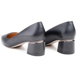 Marco Shoes Black Pumps 1424P Marco dorado en el talón negro 7