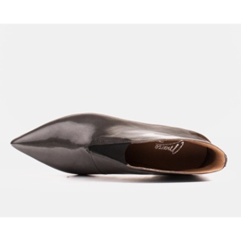 Marco Shoes Botines 1460B slim de piel gris con parte superior de goma 3