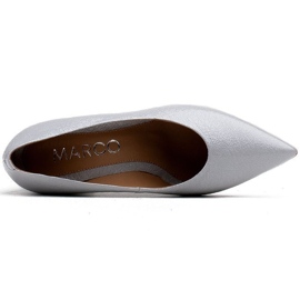 Marco Shoes Zapatos de salón elegantes para mujer hechos de laca color paloma gris 4