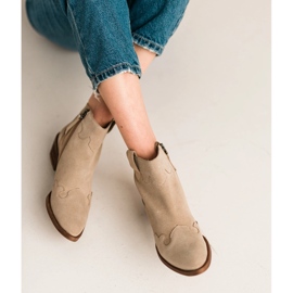 Marco Shoes Botas beige de ante natural sin aislamiento. 8