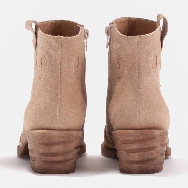 Marco Shoes Botas beige de ante natural sin aislamiento. 1