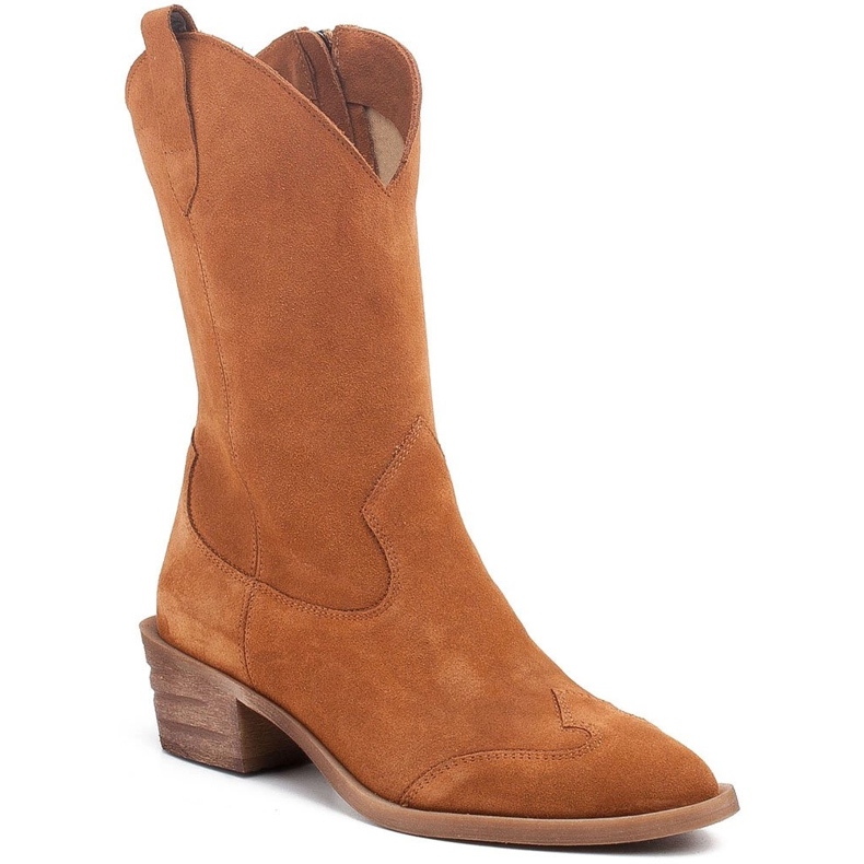 Marco Shoes Botas de cobre de ante natural marrón 1