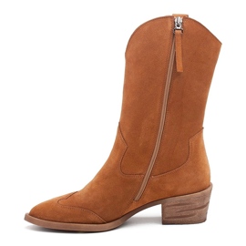 Marco Shoes Botas de cobre de ante natural marrón 2