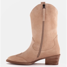 Marco Shoes Botas beige de ante natural 7