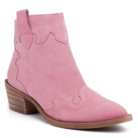 Marco Shoes Bota de ante natural rosa sin aislante rosado 1