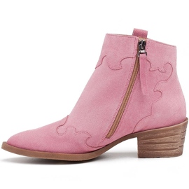 Marco Shoes Bota de ante natural rosa sin aislante rosado 2