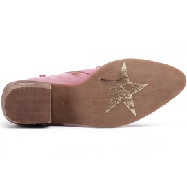 Marco Shoes Bota de ante natural rosa sin aislante rosado 6