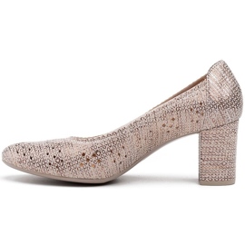 Marco Shoes Zapatos de salón beige con perforación para un pie más ancho 2
