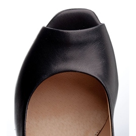 Marco Shoes Sandalias negras 1519P con tacón 3D ámbar negro 4