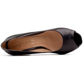Marco Shoes Sandalias negras 1519P con tacón 3D ámbar negro 5