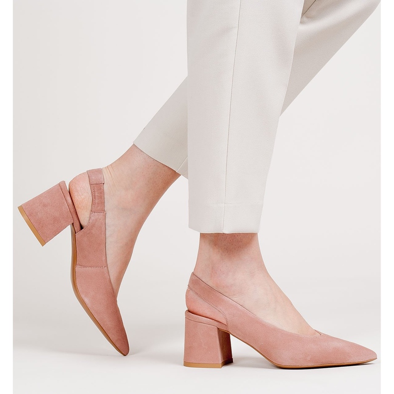 Marco Shoes Sandalias color salmón 1501P con correa y goma rosado 2