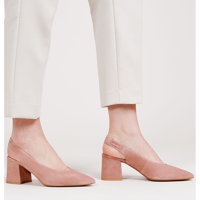 Marco Shoes Sandalias color salmón 1501P con correa y goma rosado 1