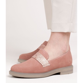 Marco Shoes Zapatos cómodos 1813P rosa empolvado con inserto metálico rosado 3