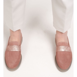 Marco Shoes Zapatos cómodos 1813P rosa empolvado con inserto metálico rosado 4