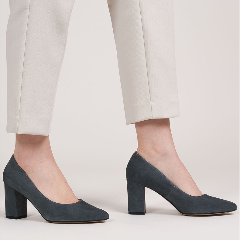 Marco Shoes Salón grises de ante natural 1