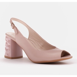 Marco Shoes Sandalias de tacón rosa 3D rosado 1
