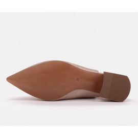 Marco Shoes Sandalias beige con chorros decorativos en piel flor 6