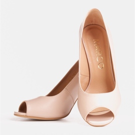 Marco Shoes 1581P sandalias beige de tacón alto 4